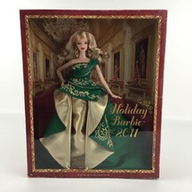 Barbie 2011 Holiday Barbie Fashion Doll Green Gold Gown Collectible Toy Mattel - $59.35