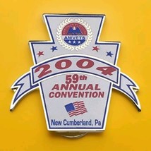 AMVETS Pennsylvania 2004 Pin Gold Tone Enamel USA Veterans 59th Annual Conv - $12.85