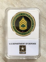 CHALLENGE COIN UNITED STATES ARMY E-7 SFC SERGEANT FIRST CLASS, With Case. - £12.44 GBP