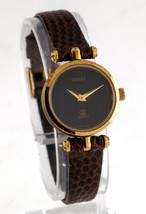 Gucci Donna Placcata Oro Quarzo Gg Orologio Con / Cinturino IN Pelle - $3,151.46 MXN