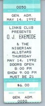 Vintage D.J. Ekemode Concert Ticket Stub May 14 1992 St. Louis Missouri - £18.48 GBP