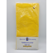 Vintage Special OccasionsTablecover 2 Ply Yellow 54 x 108 NEW IN PACKAGE - $7.91