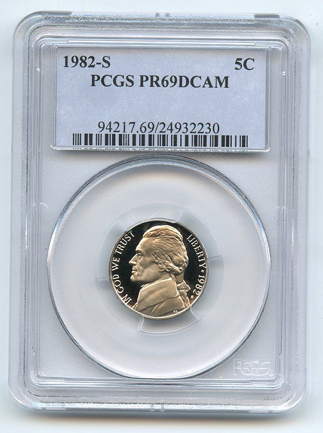 Primary image for 1982 S 5C Jefferson Nickel Proof PCGS PR69DCAM  20180156