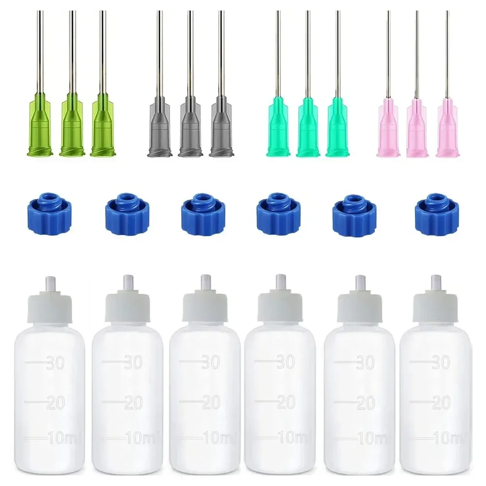 24PC30ml Pottery Mud Painting Bottle Squeeze Multi needle Mud Bottle DIY... - €5,07 EUR