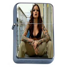 Chola Pin Up Girls D1 Flip Top Oil Lighter Wind Resistant Gangsta - £11.06 GBP