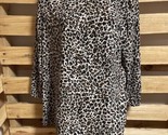 NYDJ Animal Print Button Down Blouse Tunic Top 3/4 Sleeve Woman&#39;s Size X... - £15.65 GBP