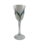 Stuart Abelman Pulled Feather Iridescent Art Glass Goblet GM 200-27 1980... - $166.99 CAD