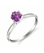 Galaxy Gold GG 14k Solid White High Polished Gold Solitaire Ring with 0.... - $452.42