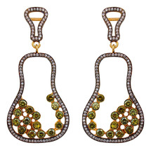 Designer Fashion Valentine Gifts Cubic Zirconia Chandelier Earring Girls 1171 - £23.91 GBP