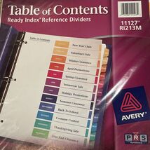 Avery Jan-Dec 12 Tab Dividers Table of Contents, Multicolor Tabs, 1 Set ... - $2.97