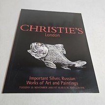 Christie&#39;s Important Silver, Russian Works of Art and Paintings November 25 2003 - $19.98