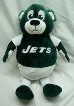 NEW YORK JETS REVERSIBLE GREEN TEDDY BEAR &amp; FOOTBALL 9&quot; Plush STUFFED AN... - £15.83 GBP