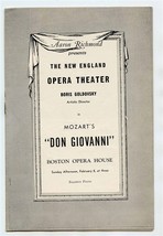 New England Opera Theater Programs 1947 Marriage of Figaro Don Giovani O... - $17.82