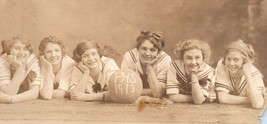 Perry Oklahoma High School Girls Basketball Team RPPC Panoramic Photo Postcard - £30.61 GBP
