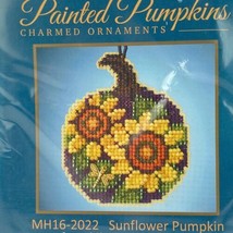 Sunflower Pumpkin Cross Stitch Kit Mill Hill 2020 Ornament MH162022 - £10.44 GBP