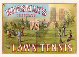 11946.Decor Poster.Room wall.Home vintage design art.Victorian lawn tennis game - £13.48 GBP+