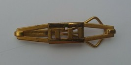 Swank Mens 1950s Vintage Square Monogram Initials &quot;T H&quot; Tie Clip Gold To... - £3.12 GBP