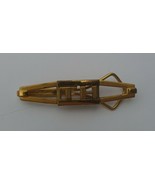Swank Mens 1950s Vintage Square Monogram Initials &quot;T H&quot; Tie Clip Gold To... - €3,43 EUR
