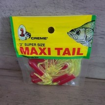 CREME 2&quot; MAXI TAIL &quot;RED CHARTREUSE&quot; TUBE BAITS 8-COUNT PACKAGE #70011 - £4.66 GBP