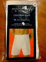 Roundtree Yorke White Knit Boxer Briefs Underwear NWT  2 In A Pkg. - £16.42 GBP