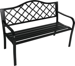 Sunnydaze Outdoor Patio Bench: 2-Person Outside Garden Park Bench Furnit... - £144.61 GBP