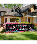 Happy Birthday Banner Decoration Large Fabric Music Party Background 71 ... - £8.58 GBP