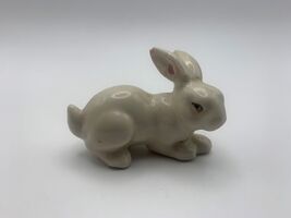 Vintage Porcelain Rabbit Bunny Japan Figurine 3" Cute Animal - $7.10