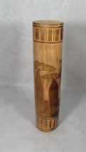 Bamboo Rain Stick Musical Hand Instrument Relaxation Carved Cat Palm Tre... - $312.10 MXN