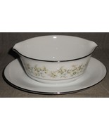 Noritake SAVANNAH PATTERN Gravy Boat w/Attached Underplate MADE IN JAPAN - $39.59