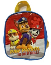 Paw Patrol Is On A Roll Toddler Backpack Zippered Small 8 x 9 - £10.12 GBP