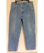 Mens Carhartt Rugged Blue Denim Dungaree Work Jeans Sz 38X30 - €25,32 EUR