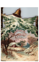 Mokaska Baking Powder Winter Scene Postcard Vintage Ad Card - £7.88 GBP