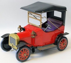 RARE Vintage Tin Battery Op Touring Car, working headlights and fold-down top - £131.58 GBP