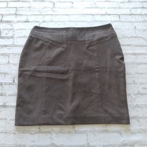 Express Skirt Womens 14 Brown Straight Short Buckle Pencil Mini Skirt Y2... - $19.99