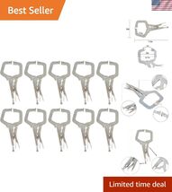 10Pcs 11 Inch Locking C Clamps with Swivel Pads Heavy Duty C-Type Lockin... - $102.07