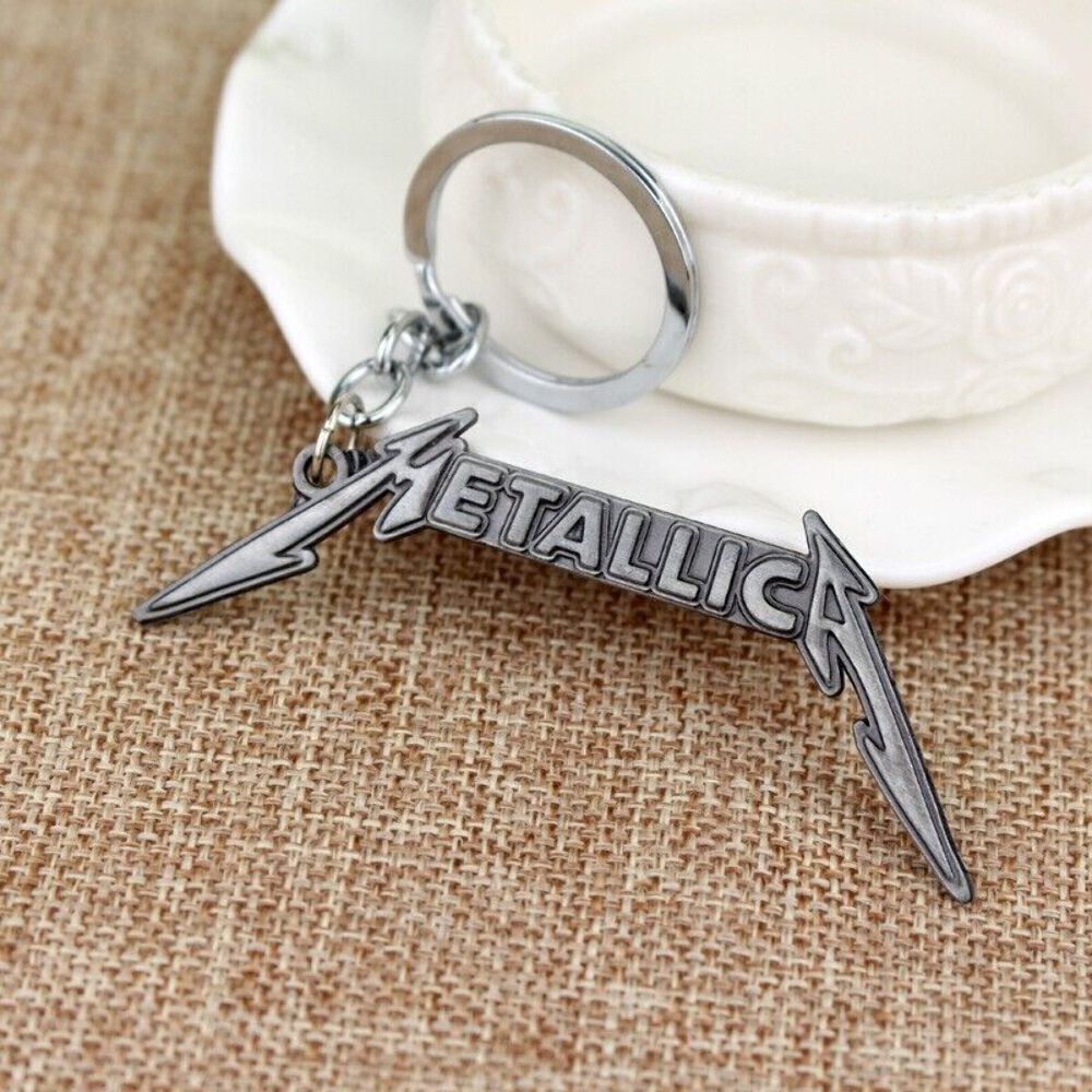 Primary image for Metallica Logo Silver Metal Logo Keychain