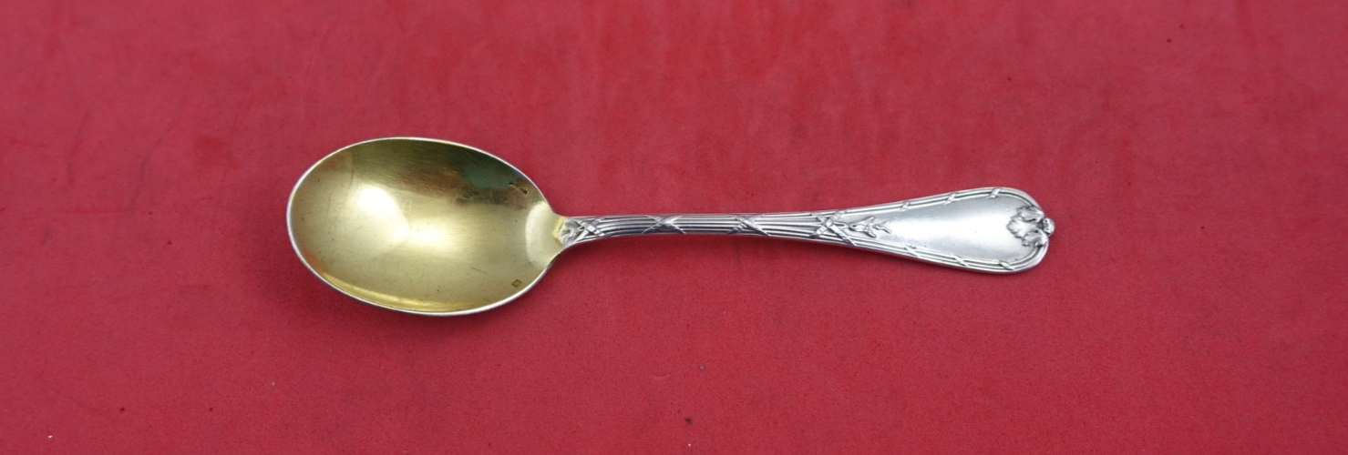 Rubans et Clochettes by Christofle Silverplate Ice Cream Spoon GW w/cres... - $48.51