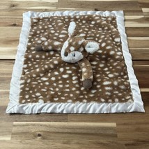 Bearington Baby Deer Brown And White Baby Lovey Security Blankets 18”x18” - $19.94