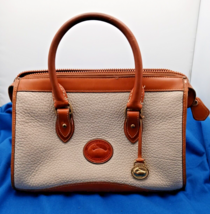 Dooney &amp; Bourke Speedy Cream British Tan Leather Zip Classic Satchel - $55.64