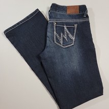 Maurice Jeans Womens 5/6 Reg Blue Dark Wash Denim Thick Stitch (Measures... - $14.50
