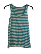 American Eagle Outfitter Women&#39;s Size Medium Tank Top Shirt Green White Stripe - £7.08 GBP