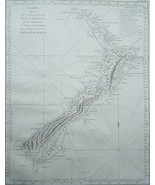 New Zealand, large first map Benard/Cook, 1774, Carte de la N.le Zelande - $999.00