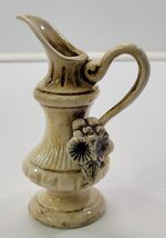 AP) Vintage Mini Creations of Capodimonte Italy Floral Jug Vase 4.5&quot; tall - $7.91