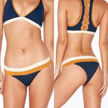 L*SPACE MIDNIGHT BLUE VERONICA BLOCKED BITSY HIPSTER BIKINI BOTTOM (S) N... - £63.14 GBP