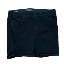 Torrid Premium Black Distressed Bombshell Skinny Denim Shorts Womens 24 - £13.54 GBP