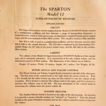 1931 Sparton Radio Model 12 Receiver Info Advertisement Catalog Page F20B - $372.61 MXN