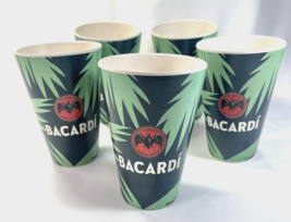Bacardi Promotional Palm Tree Green Set of 5 Bar Tumbler Cups - £39.54 GBP