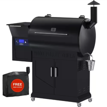 ZGRILL 697 sq. in. Wood Pellet ZGrill and Smoker with cabinet storage in Black - £240.54 GBP