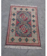 Geometric Turkmen Bokhara 2x3 Gray and Silver Small Rug - $172.00