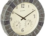 AcuRite 02418 14-Inch Faux-Slate Indoor/Outdoor Wall Clock with Thermome... - £51.84 GBP
